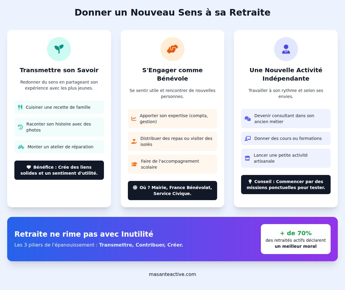 infographie Comment rester utile et retrouver du sens ?